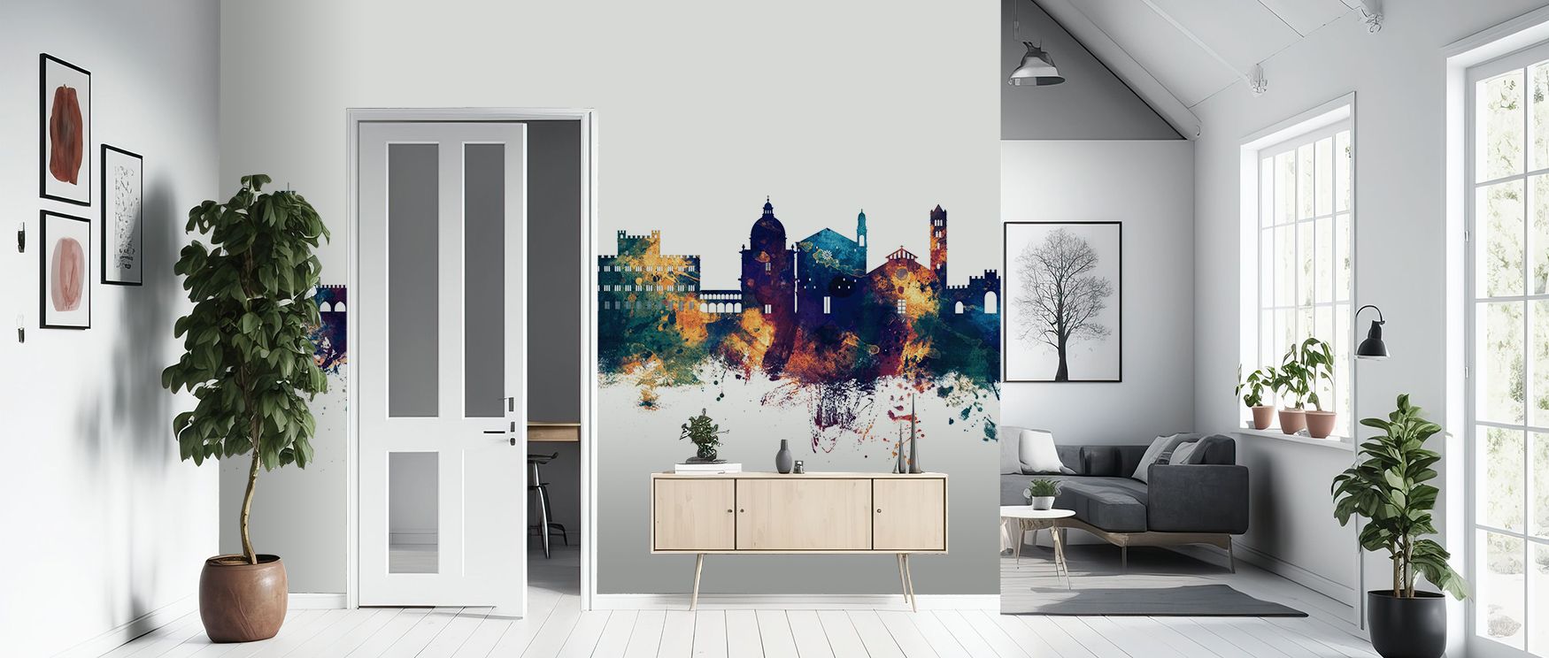 Across Siena Italy Skyline Blue & Bronze Wallpaper, architecture glows luminous across tonal rhythm of bronze and blue harmony. Interiors glow with resonance, enriching lounges with refinement. Walls glow with artistry, shaping sanctuaries enriched by com