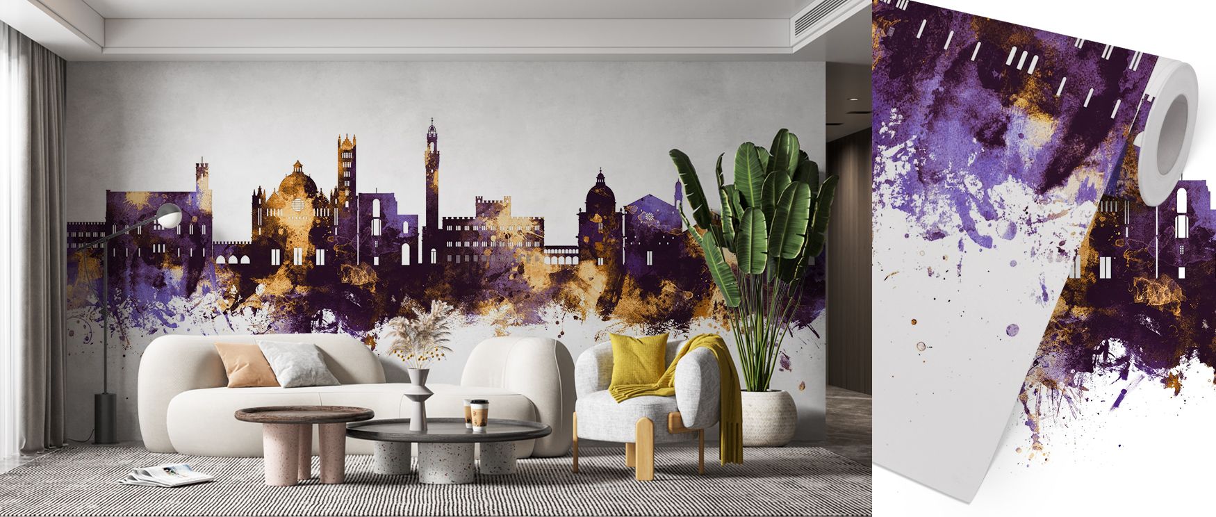 Every contour of Siena Italy Skyline Purple & Gold Wallpaper reflects artistry through luminous tones. Interiors glow with refinement, enriching bedrooms or dining rooms with resonance. Walls radiate sophistication, shaping poetic retreats enriched by cul
