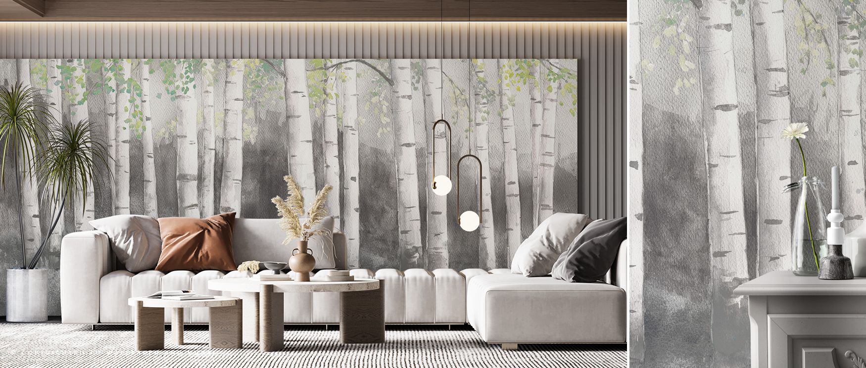 Every contour of Soft Birches Charcoal Wallpaper reflects artistry across imagery of slender trunks in muted light. Interiors glow with composure, enriching bedrooms or dining rooms with resonance. Surfaces glow with refinement, shaping retreats enriched 