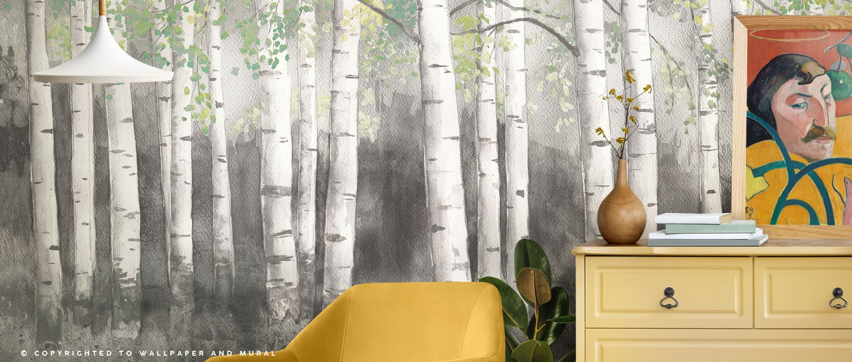 Across Soft Birches Charcoal Wallpaper, forests appear in quiet tones, producing imagery of calm elegance. Interiors glow with refinement, enriching lounges with composure. Walls glow with artistry, shaping retreats enriched by harmony where woodland pres