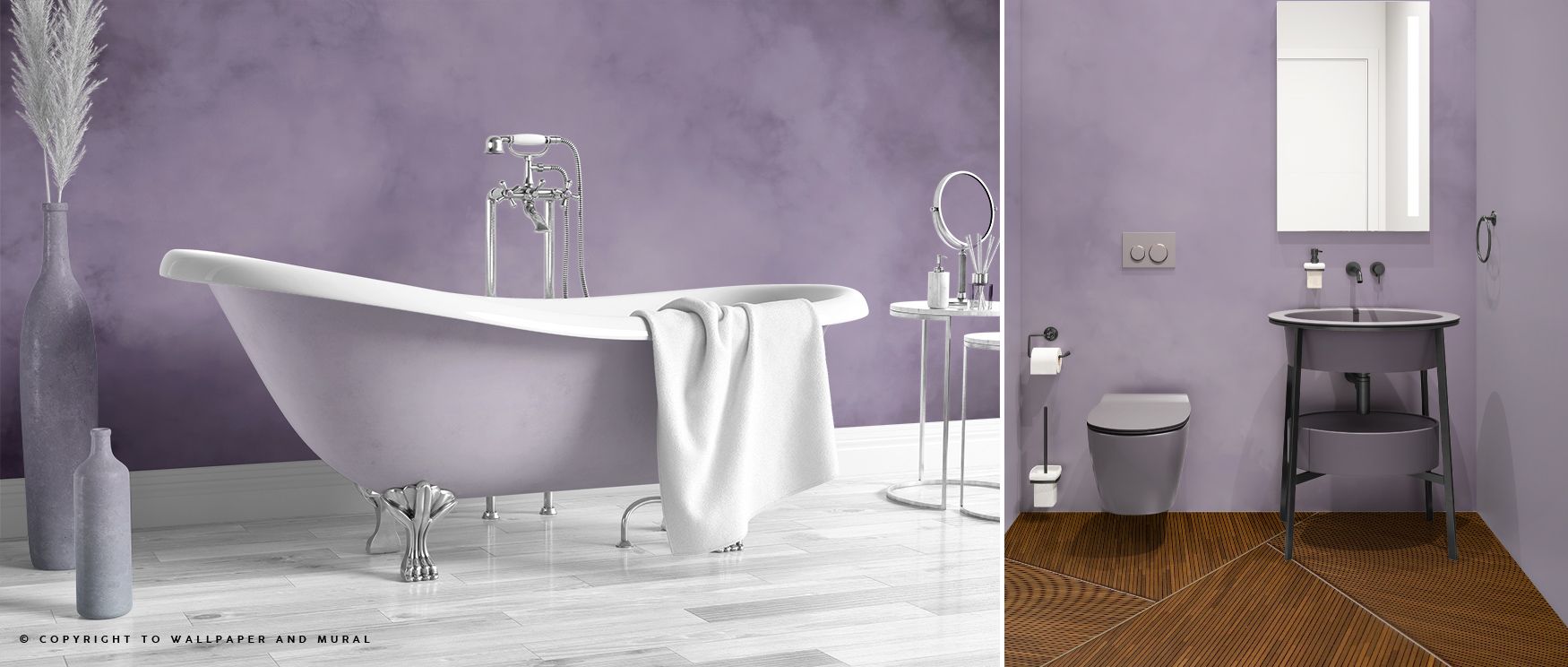 This Soft Fog, Purple Wallpaper thrives on imagery of calm where lavender tones blend with softened horizons. Its design enriches bedrooms or dining rooms with serenity. Walls glow with artistry, shaping poetic retreats enriched by balance where dreamlike
