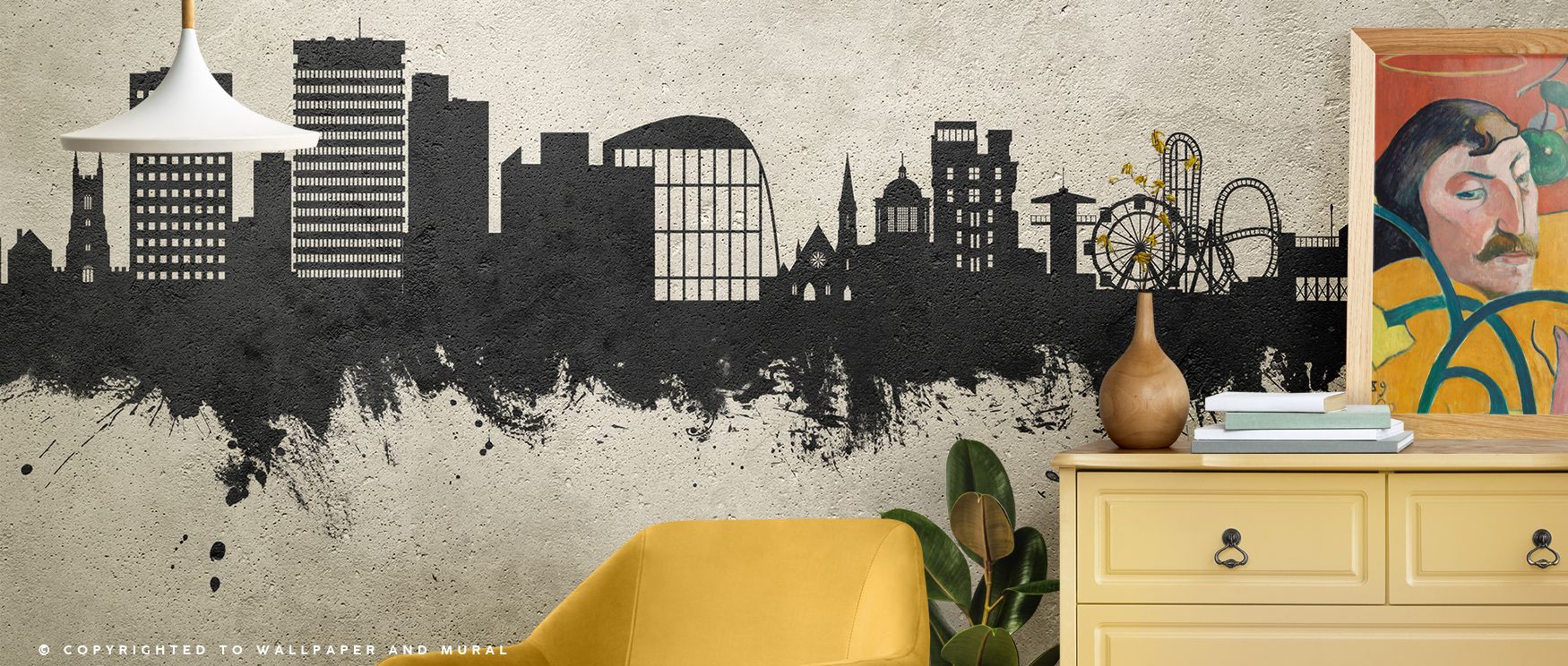 Southend-on-Sea England Skyline Concrete Wallpaper thrives on imagery of cultural depth where structures glow softly in tonal calm. Its design enriches bedrooms or dining rooms with resonance. Walls glow with artistry, shaping retreats enriched by history