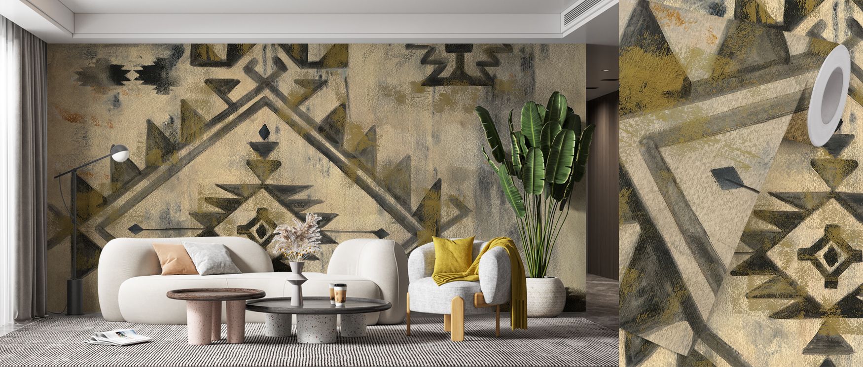 Every contour of Southwest Design VI Wallpaper reflects artistry through geometric resonance glowing in tonal balance. Interiors glow with refinement, enriching bedrooms or dining rooms with cultural energy. Walls glow with artistry, shaping retreats enri