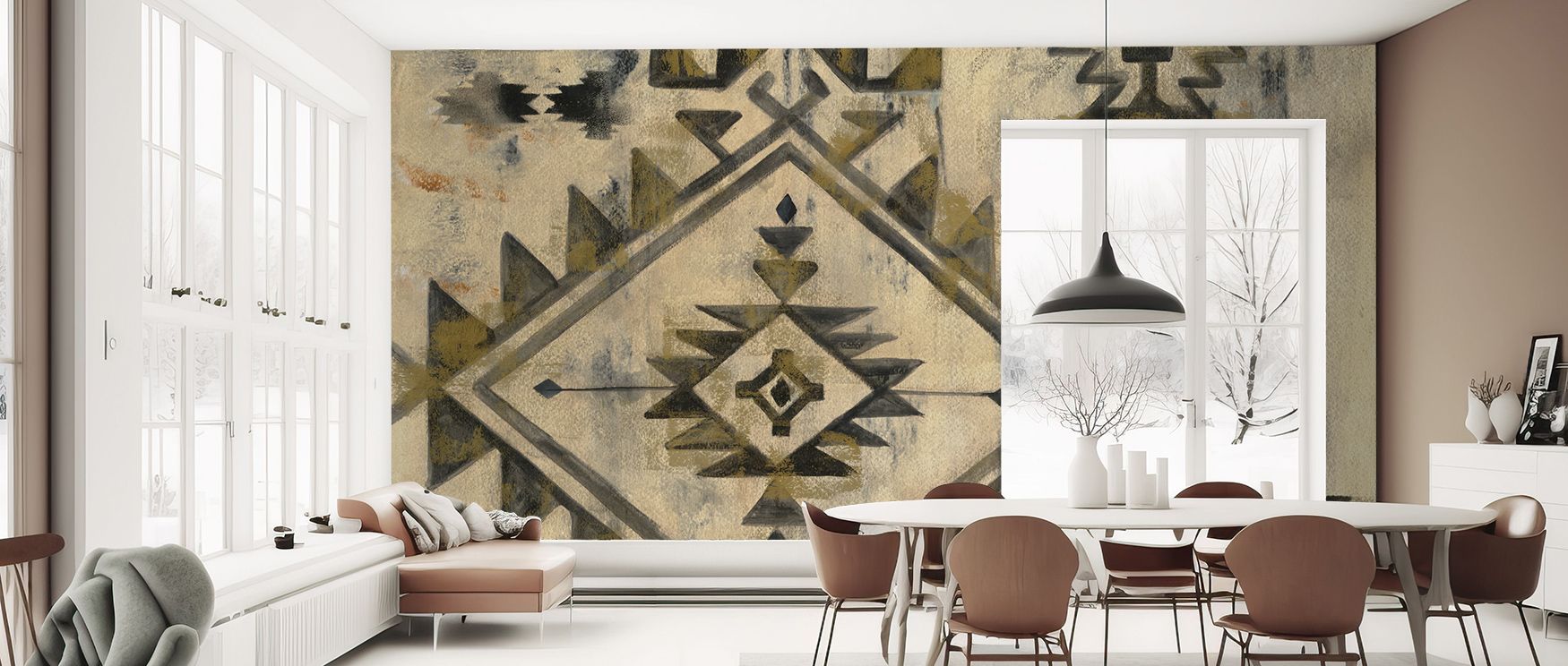 The imagery of Southwest Design VI Wallpaper radiates vibrancy where motifs stretch luminous across tonal resonance. Interiors glow with refinement, enriching bedrooms or living rooms with cultural charm. Walls glow with artistry, shaping retreats enriche