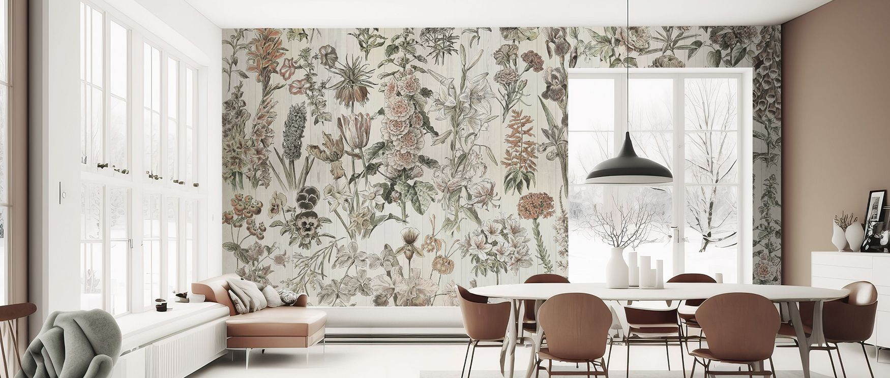 Spring Flora Wallpaper thrives on imagery of charm where blossoms radiate luminous across tonal imagery. Its design enriches bedrooms or dining rooms with vitality. Walls glow with artistry, shaping poetic retreats enriched by harmony where seasonal renew