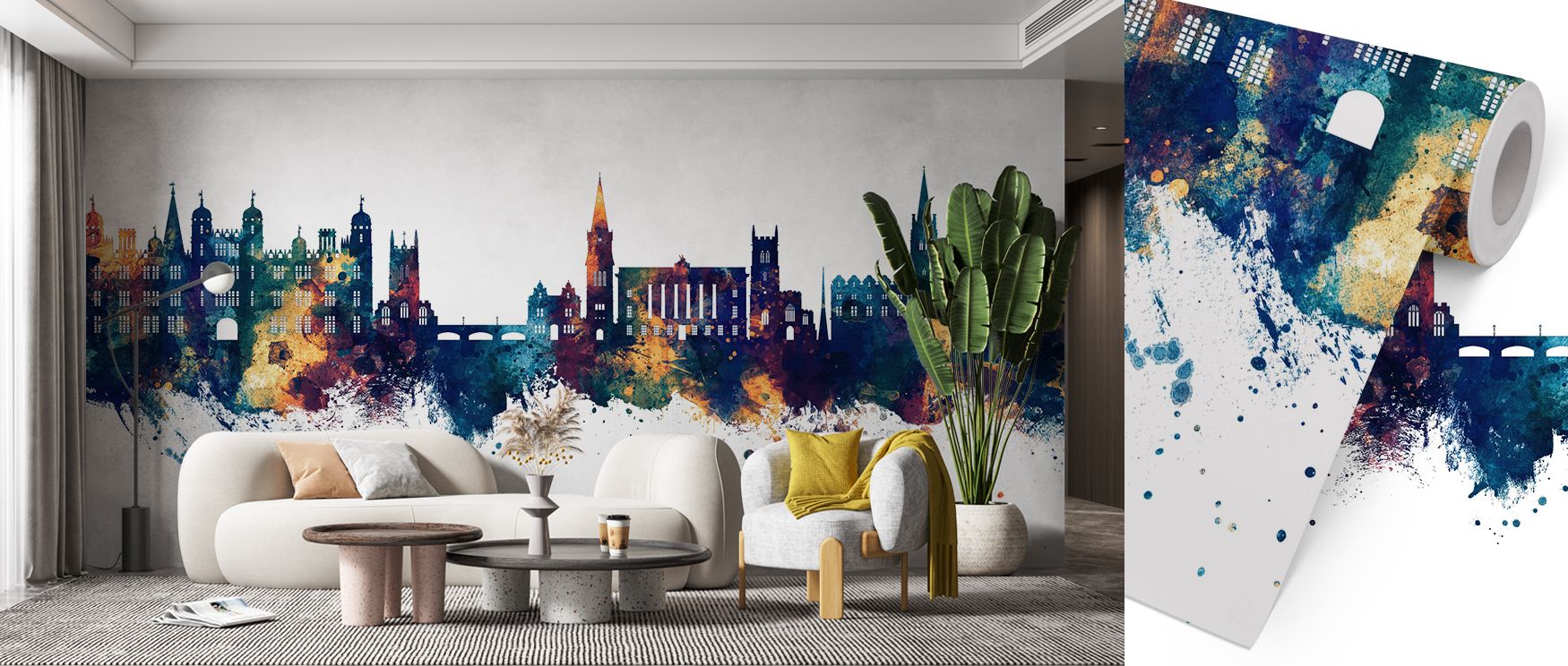 Every contour of Stamford England Skyline Blue & Bronze Wallpaper reflects artistry through rooftops glowing luminous across tonal balance. Interiors glow with refinement, enriching bedrooms or dining rooms with resonance. Walls glow with resonance, shapi