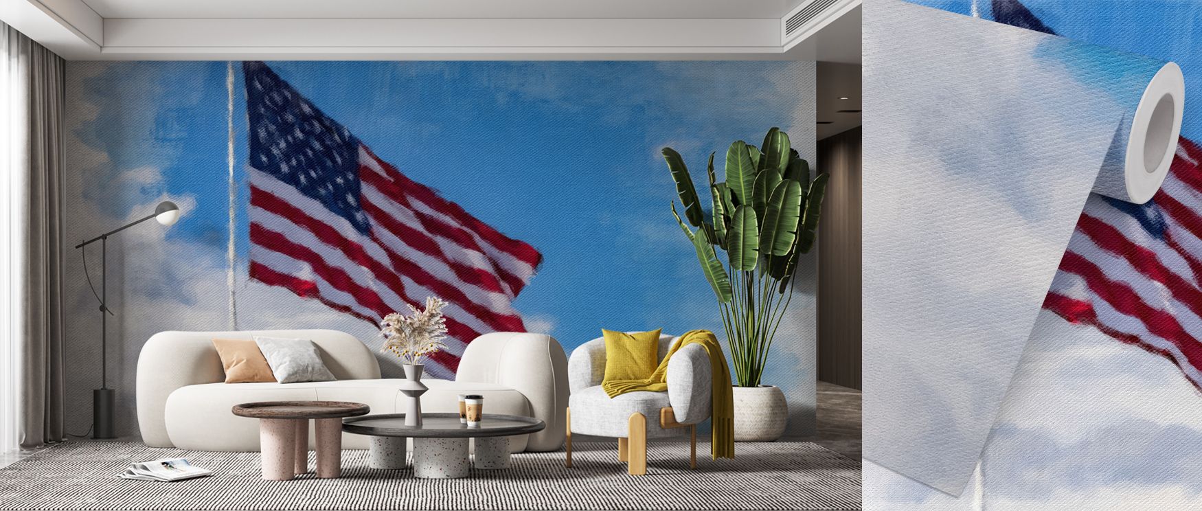 Every contour of Stars and Stripes on Canvas Wallpaper reflects artistry where flag motifs glow luminous across tonal rhythm. Interiors glow with refinement, enriching bedrooms or dining rooms with vibrancy. Walls glow with resonance, shaping retreats enr