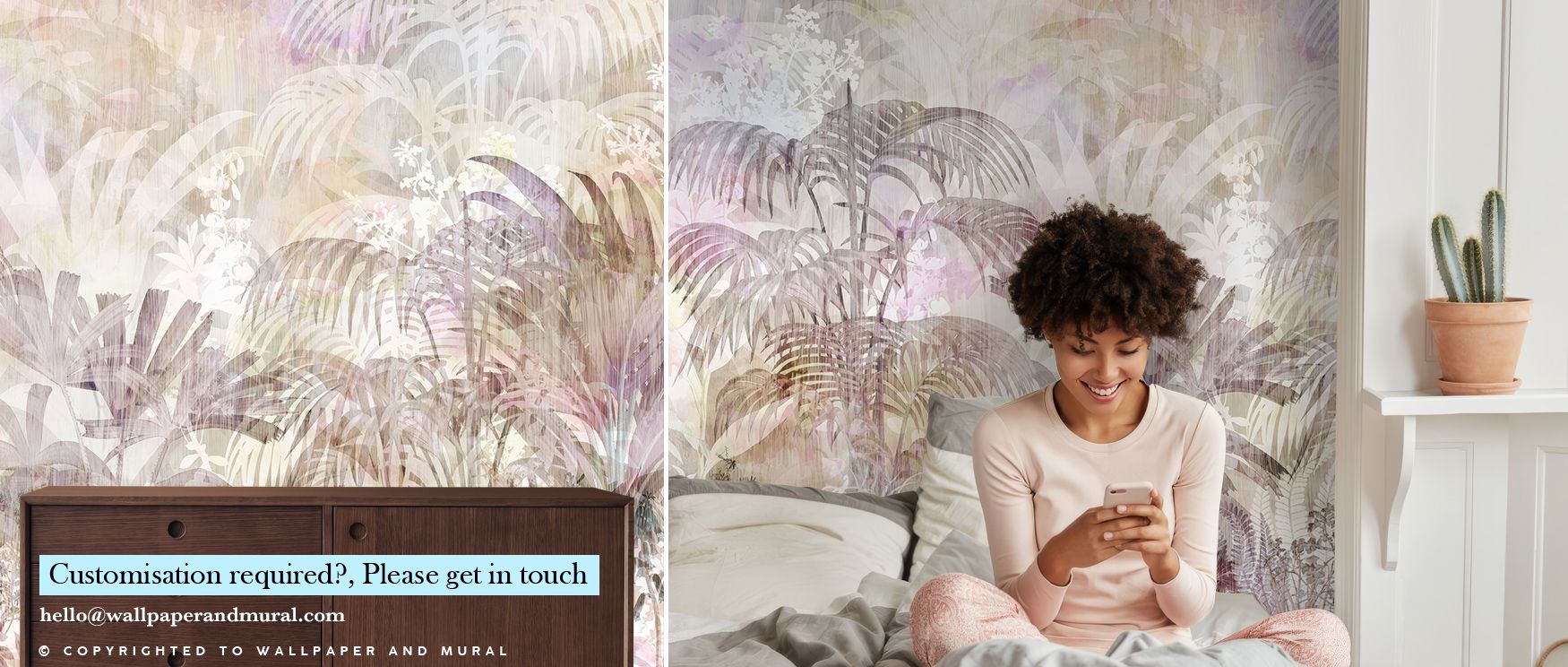 This Subtle Tropics Wallpaper thrives on imagery of harmony where tropical leaves shimmer luminous across tonal calm. Its design enriches bedrooms or dining rooms with freshness. Walls glow with artistry, shaping retreats enriched by resonance where tropi