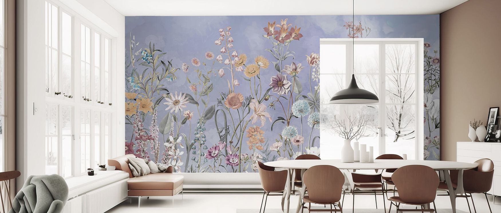 Summer Meadow 2 Wallpaper thrives on imagery of joy where blossoms radiate luminous vitality across tonal harmony. Its design enriches bedrooms or dining rooms with freshness. Walls glow with artistry, shaping retreats enriched by resonance where floral c