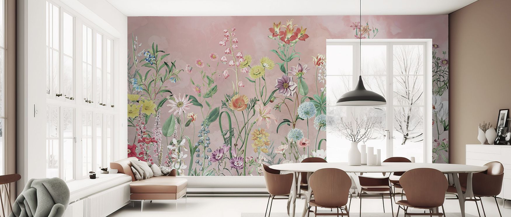 Summer Meadow Wallpaper thrives on imagery of abundance where blossoms radiate luminous freshness in tonal imagery. Its design enriches bedrooms or dining rooms with vibrancy. Walls glow with artistry, shaping retreats enriched by resonance where floral c