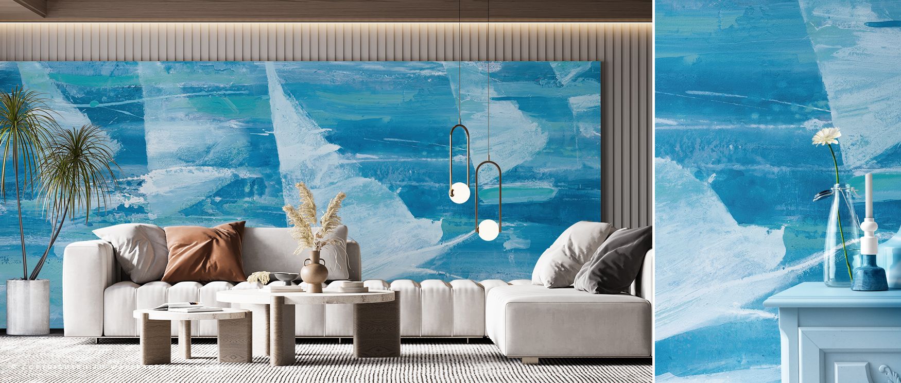 Across Summer Sail III Blue Wallpaper, boats sail softly in tonal resonance, producing imagery of composure. Interiors glow with refinement, enriching lounges with calmness. Walls glow with artistry, shaping poetic retreats enriched by resonance where mar