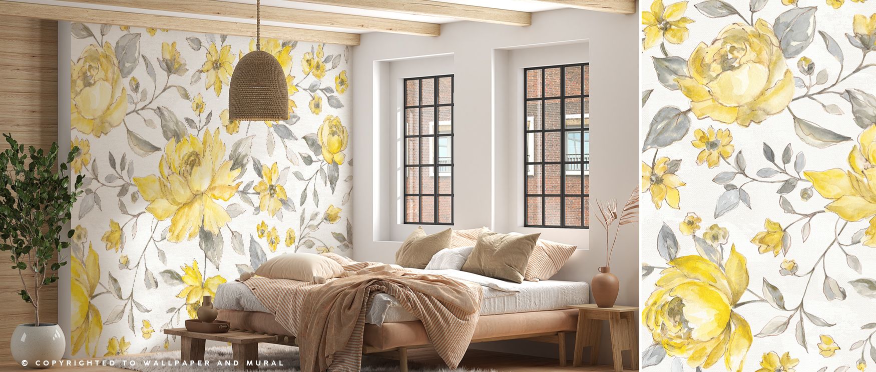 This Sunny Flowers Wallpaper thrives on imagery of abundance where blossoms shimmer luminous across tonal presence. Its design enriches bedrooms or dining rooms with warmth. Walls glow with artistry, shaping retreats enriched by resonance where floral ene