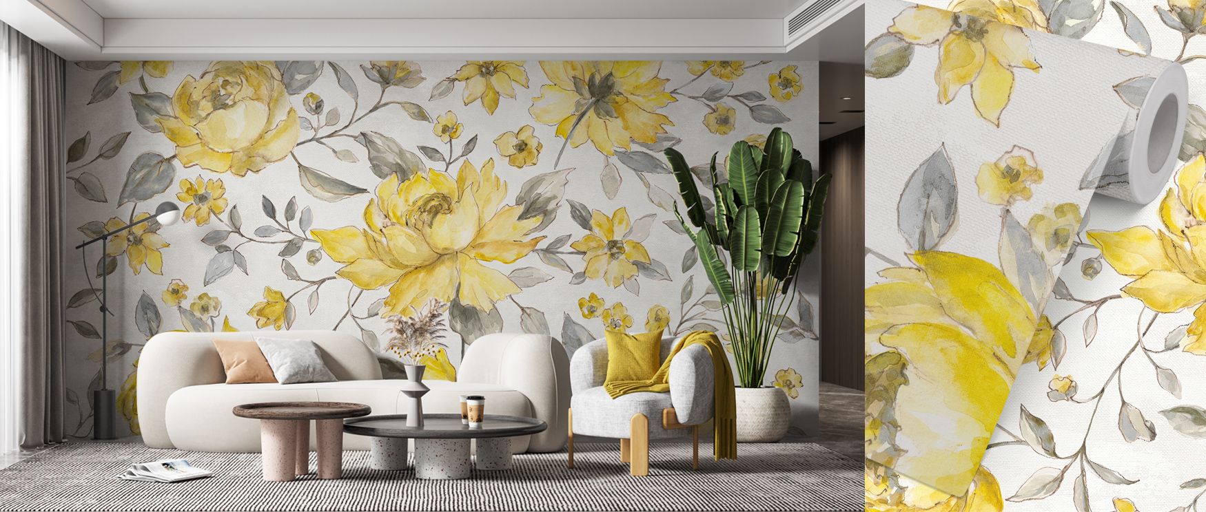 Every contour of Sunny Flowers Wallpaper reflects artistry across imagery of blossoms glowing luminous in golden tone. Interiors glow with resonance, enriching bedrooms or dining rooms with vibrancy. Walls glow with refinement, shaping retreats enriched b