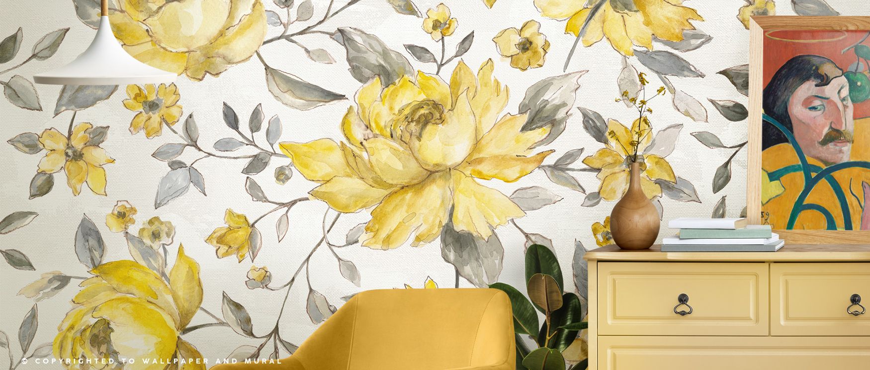 Sunny Flowers Wallpaper thrives on imagery of joy where blossoms radiate luminous charm in tonal imagery. Its design enriches bedrooms or dining rooms with brightness. Walls glow with artistry, shaping retreats enriched by resonance where floral brightnes