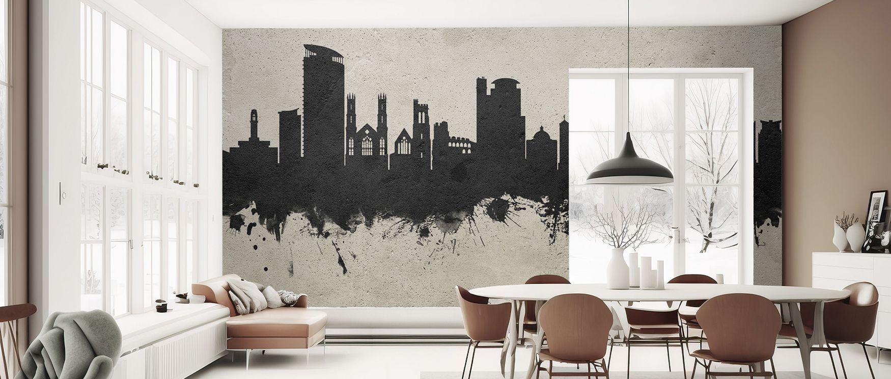 Swansea Wales Skyline Concrete Wallpaper thrives on imagery of strength where silhouettes shimmer luminous across tonal imagery. Its design enriches bedrooms or dining rooms with composure. Walls glow with artistry, shaping retreats enriched by resonance 