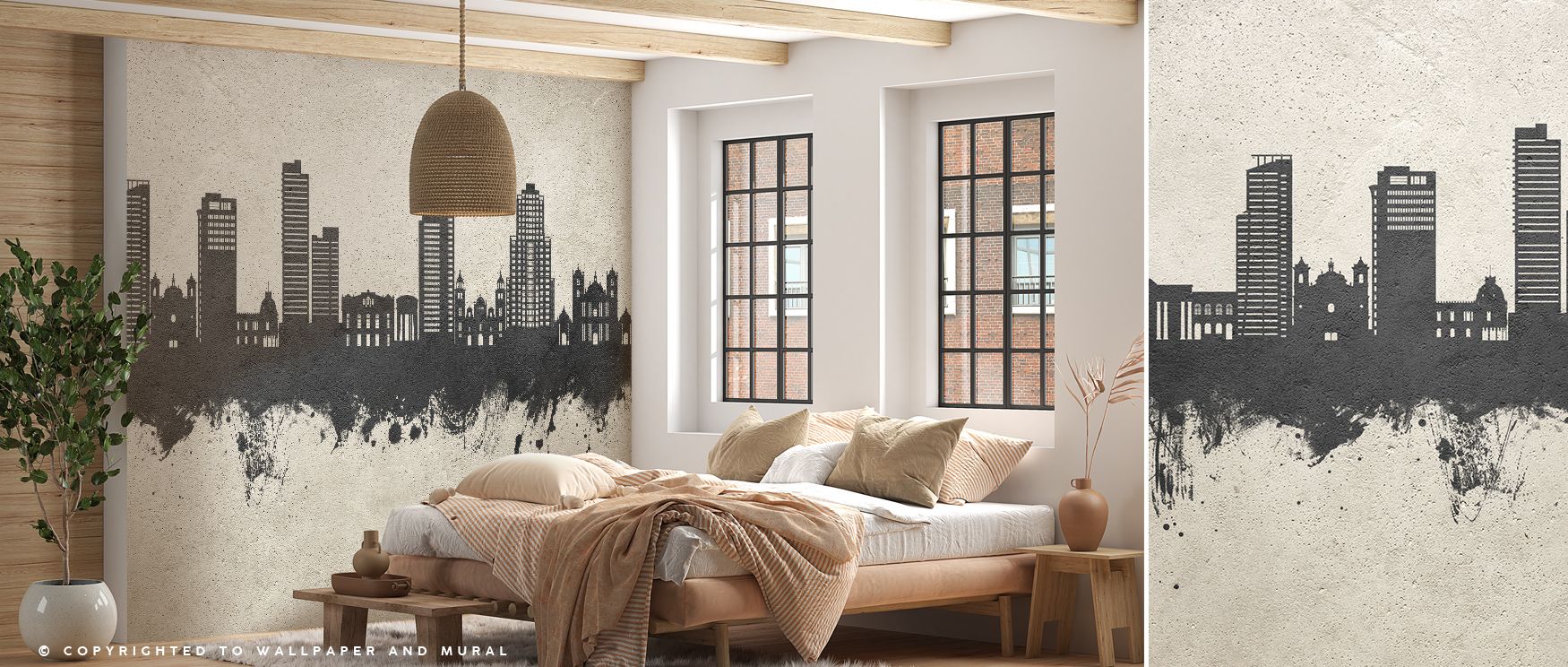 Urban edges meet tactile richness in Tegucigalpa Honduras Skyline Concrete Wallpaper, blending gray tonal layers with striking outlines of city charm, creating calm sophistication that resonates through bedrooms or dining areas where historic character me
