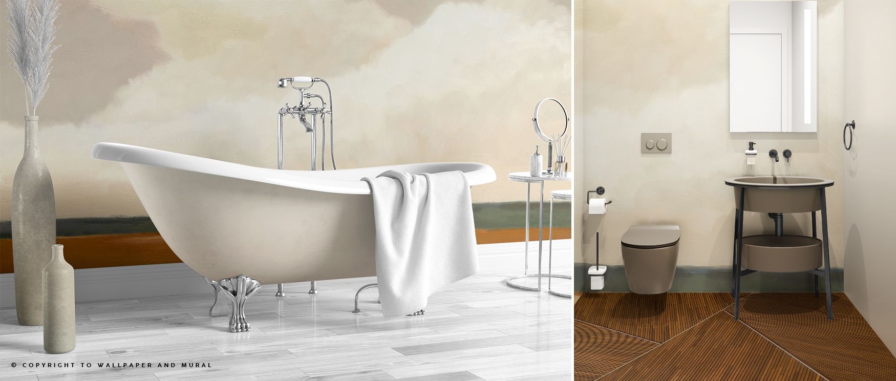 Warmth spreads through Terracotta Prairie Summer Wallpaper, terracotta colors flowing in soft gradients that recall summer fields, crafting grounded elegance ideal for bedroom or lounge settings where tranquility enhances the surroundings. 