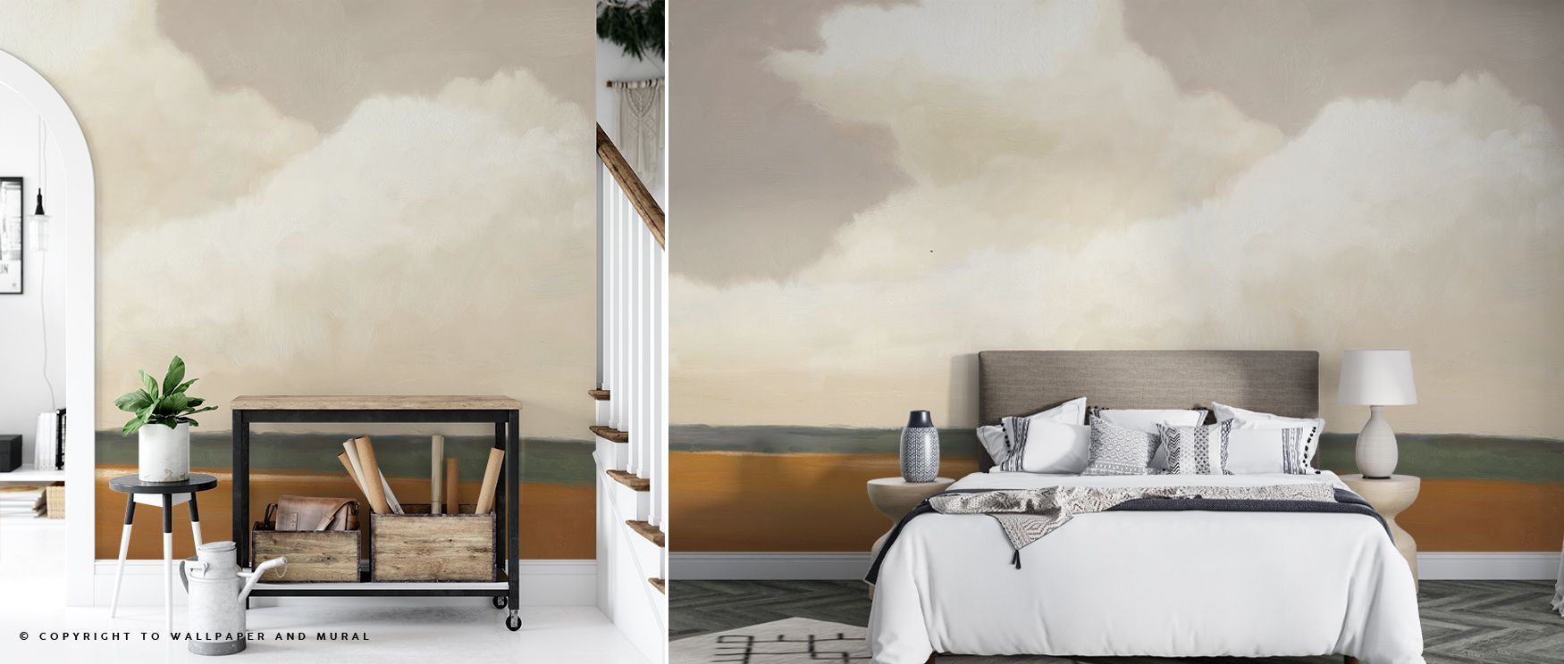 Terracotta Prairie Summer Wallpaper glows with earthy terracotta hues, lending softness and grounded warmth to interiors, creating rustic yet refined walls perfect for living rooms or intimate corners where natural charm thrives. 