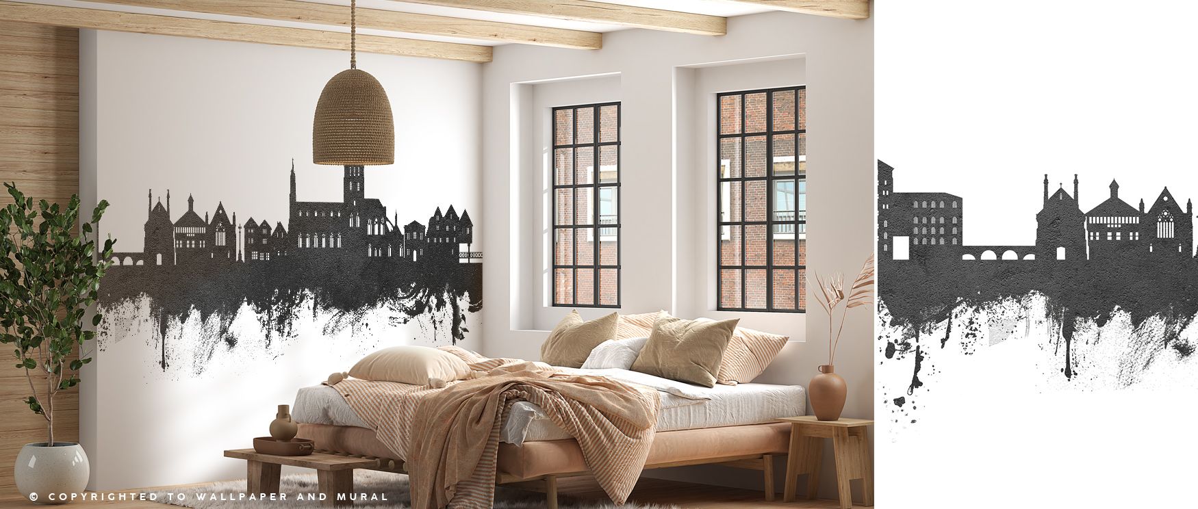 Bold strokes of architecture rise above ground, merging into harmony of light and shadow. With Tewkesbury England Skyline Black & White Wallpaper, bedrooms or dining areas breathe sophistication. Each structure appears sculpted, sustaining elegance that e