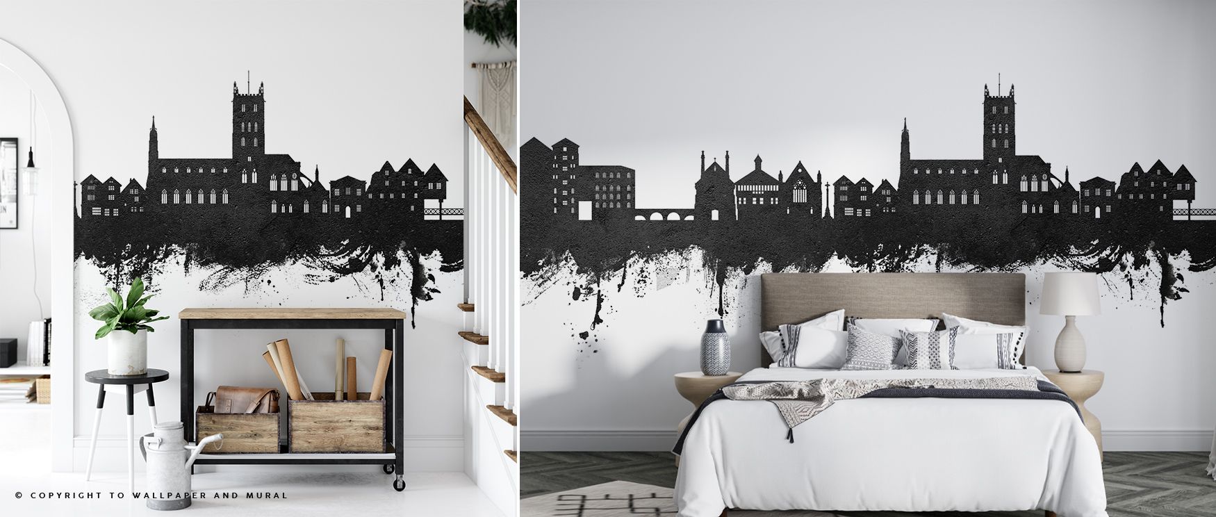 Minimal tones allow architecture to shine, where rooftops become artistry in motion. Tewkesbury England Skyline Black & White Wallpaper fills bedrooms or lounges with refinement, suggesting rhythm through linear forms. Its restrained palette ensures inter