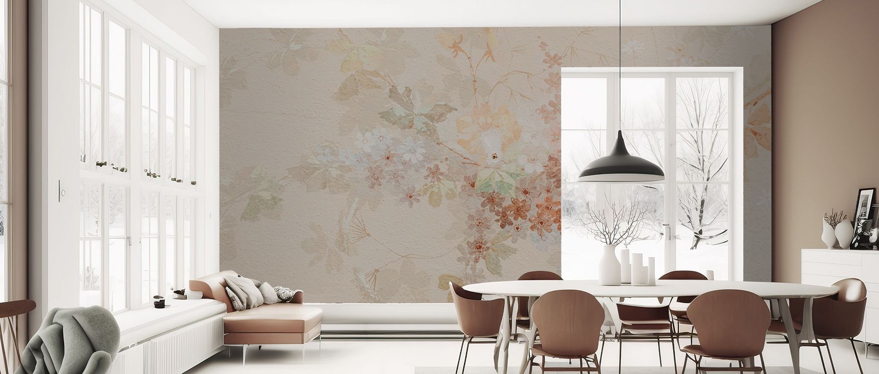Patterns flow like preserved fragments of ceiling art, enriching walls with history and poise. The Antique Ceiling Fresque no.1 Wallpaper makes dining or living spaces thrive with elegance, sustaining atmosphere that feels both cultured and serene, shapin