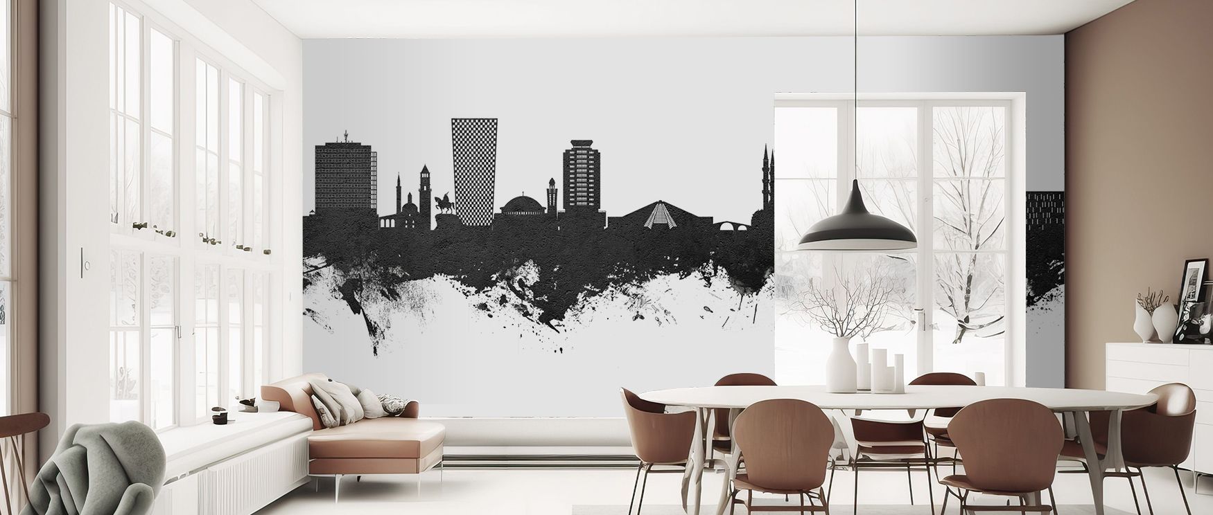 Structures merge into monochrome rhythm, presenting imagery alive with tradition. Tirana Skyline Black & White Wallpaper transforms lounges or dining rooms into interiors filled with heritage, sustaining atmosphere that feels strong, calm, and balanced.