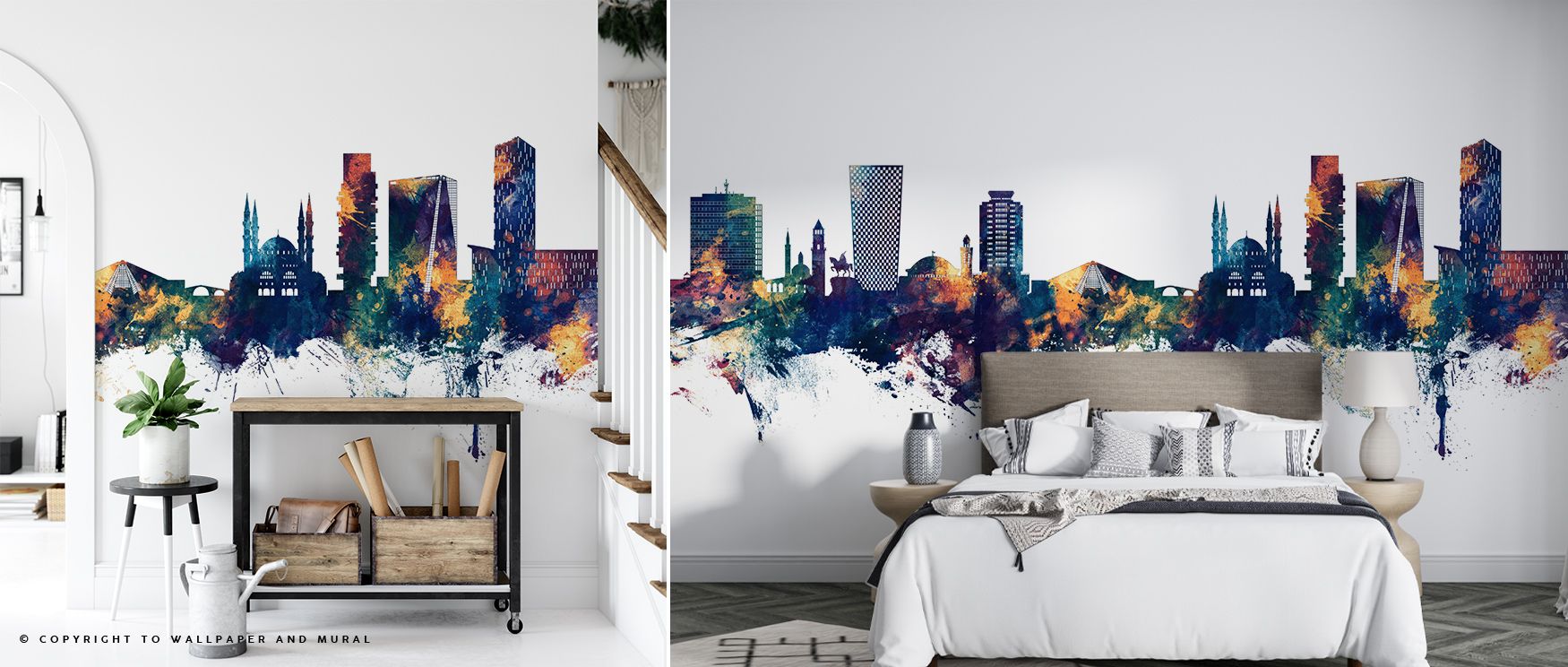 Outlines of architecture shine within tones of radiance, sustaining balance enriched by cultural charm. Tirana Skyline Blue & Bronze Wallpaper sustains dining areas or bedrooms with imagery alive with elegance, ensuring interiors glow with refinement and 