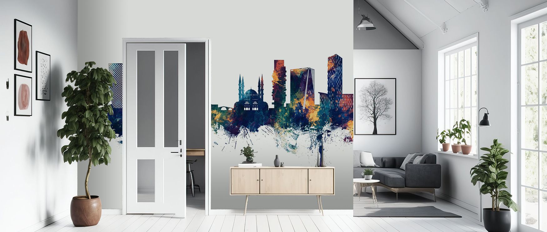 Shimmering hues weave across horizon, their brilliance creating presence alive with culture. Tirana Skyline Blue & Bronze Wallpaper sustains offices or lounges with atmosphere that thrives on balance, presenting walls with artistry that feels regal. 