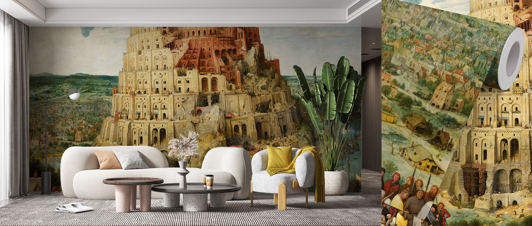 Legendary forms rise across muted tones, presenting imagery filled with distinction. Tower of Babel Wallpaper sustains offices or lounges with atmosphere that thrives on boldness. Its detailing ensures interiors glow with artistry shaped by narrative rhyt