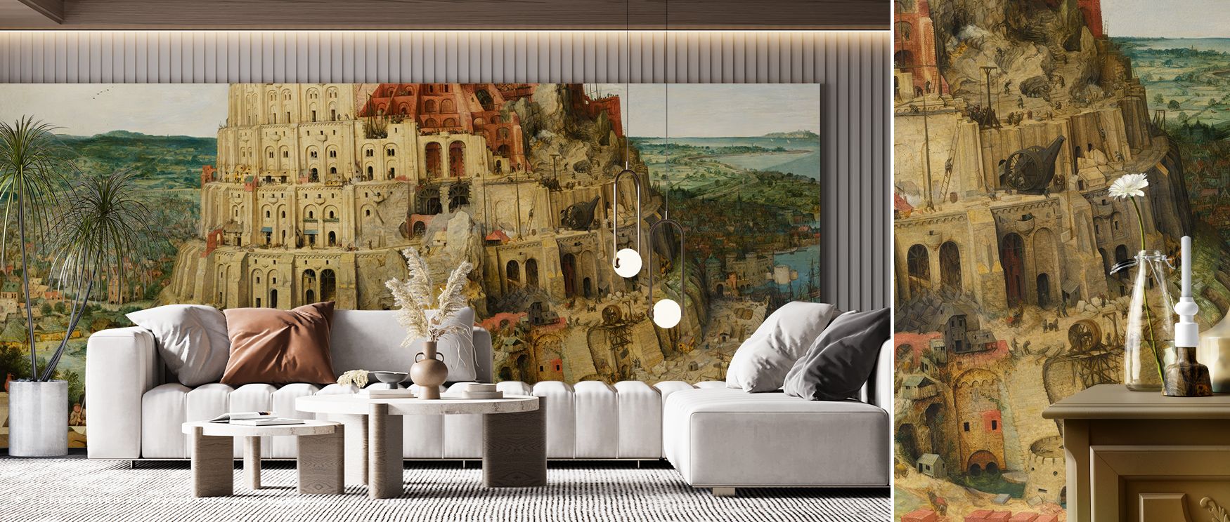 Expressive motifs suggest grandeur, presenting imagery steeped in myth. Tower of Babel Wallpaper enriches dining or living spaces with atmosphere that feels imaginative, ensuring interiors glow with cultural charm shaped by artistry. 