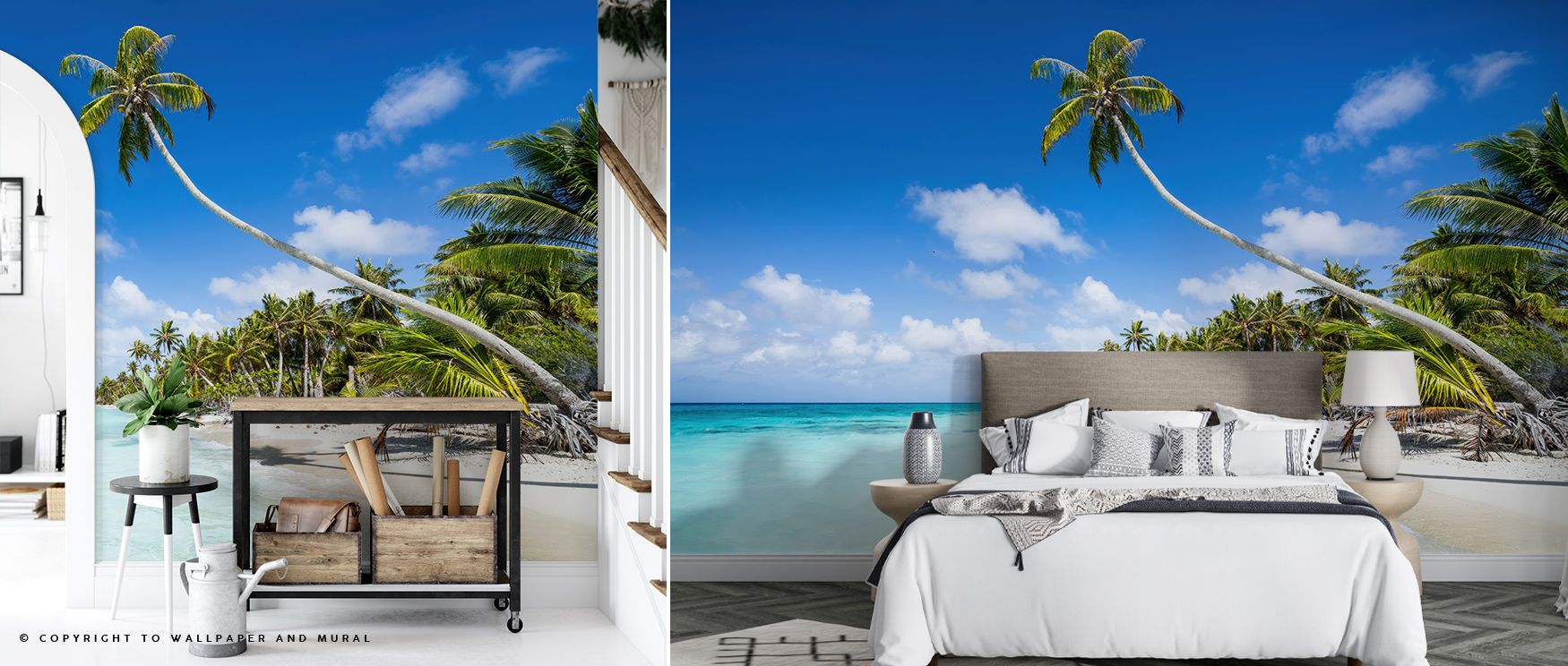 Gentle skies meet turquoise waters, presenting imagery alive with calmness. Tropical Beach on Fakarava Wallpaper sustains bedrooms or offices with atmosphere that feels serene, ensuring interiors glow with refinement shaped by artistry and balance. 