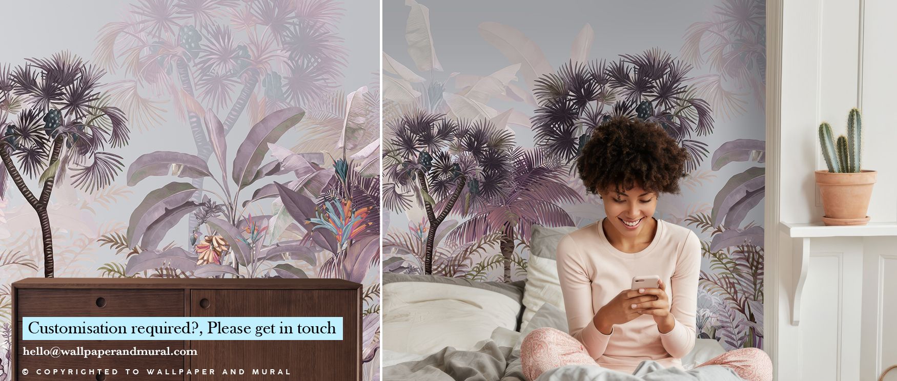 Gentle foliage stretches gracefully across surface, sustaining imagery enriched by serenity. Tropical Forest Strolls Light Wallpaper enriches lounges or offices with atmosphere that feels calm, ensuring interiors glow with refinement shaped by nature. 
