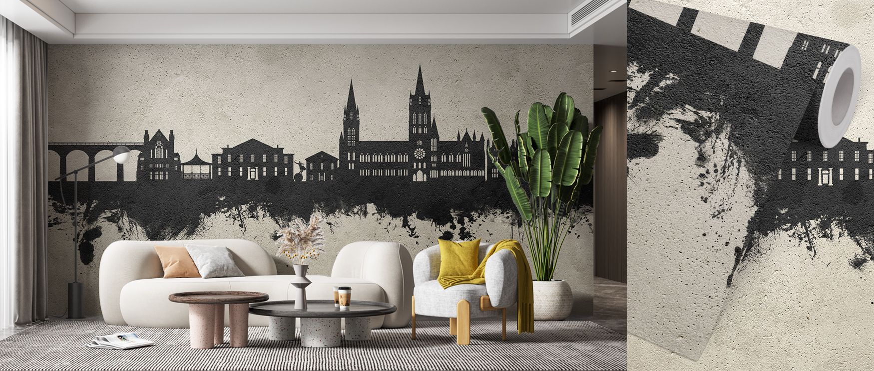 Heritage thrives in concrete imagery, sustaining atmosphere alive with minimalism. Truro England Skyline Concrete Wallpaper enriches lounges or offices with presence filled with culture, ensuring interiors glow with sophistication shaped by elegance. 