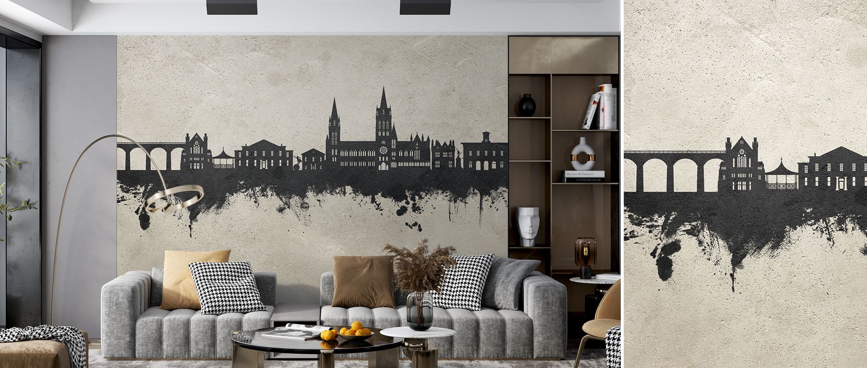 Minimal contrasts highlight skyline imagery, sustaining atmosphere alive with elegance. Truro England Skyline Concrete Wallpaper sustains bedrooms or living rooms with presence enriched by heritage, ensuring interiors glow with cultural resonance. 