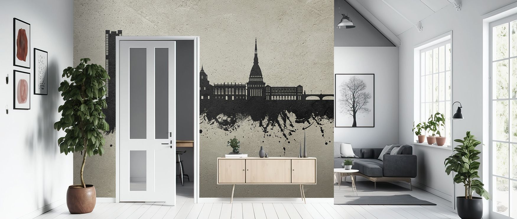 Minimal contrasts highlight iconic structures, sustaining imagery alive with cultural identity. Turin Italy Concrete Wallpaper enriches dining or lounge spaces with atmosphere sustained by sophistication, ensuring interiors glow with refinement shaped by 