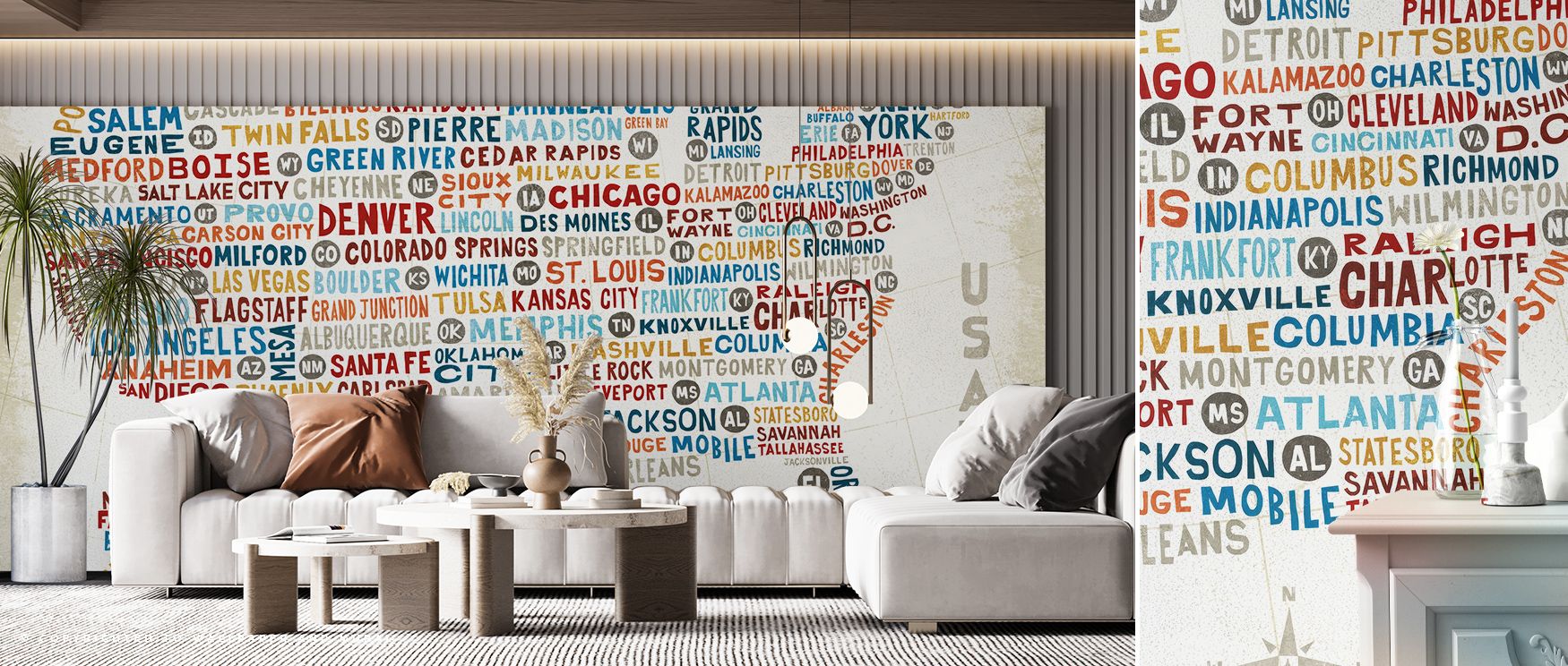Patterns of maps create immersive rhythm, producing imagery alive with curiosity. US City Map Wallpaper sustains bedrooms or dining areas with atmosphere steeped in cultural resonance, ensuring interiors glow with artistry shaped by refinement. 