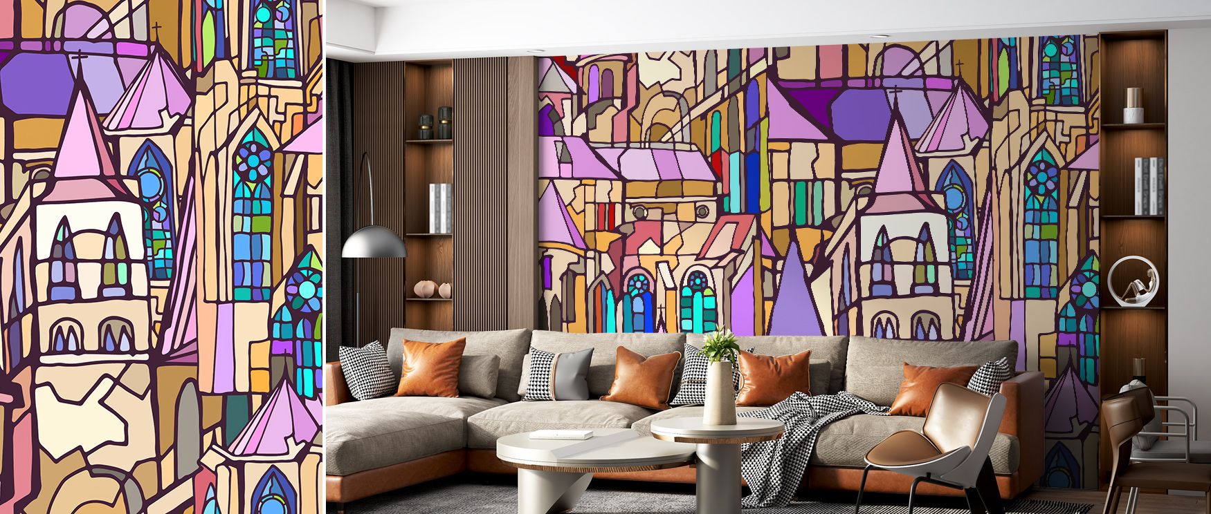 The Wonderland Church Wallpaper blossoms with enchantment, tones layered in grace enrich interiors with atmosphere of refinement, surrounding bedrooms, dining spaces, or hallways with artistry that inspires timeless magic. 
