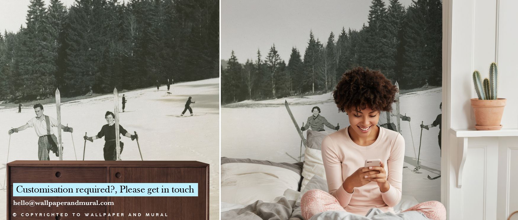 The Wooden Skis Wallpaper glows with rustic rhythm, wooden skis layered in warm tones enrich interiors with atmosphere of refinement, surrounding bedrooms, dining areas, or hallways with artistry and timeless warmth. 