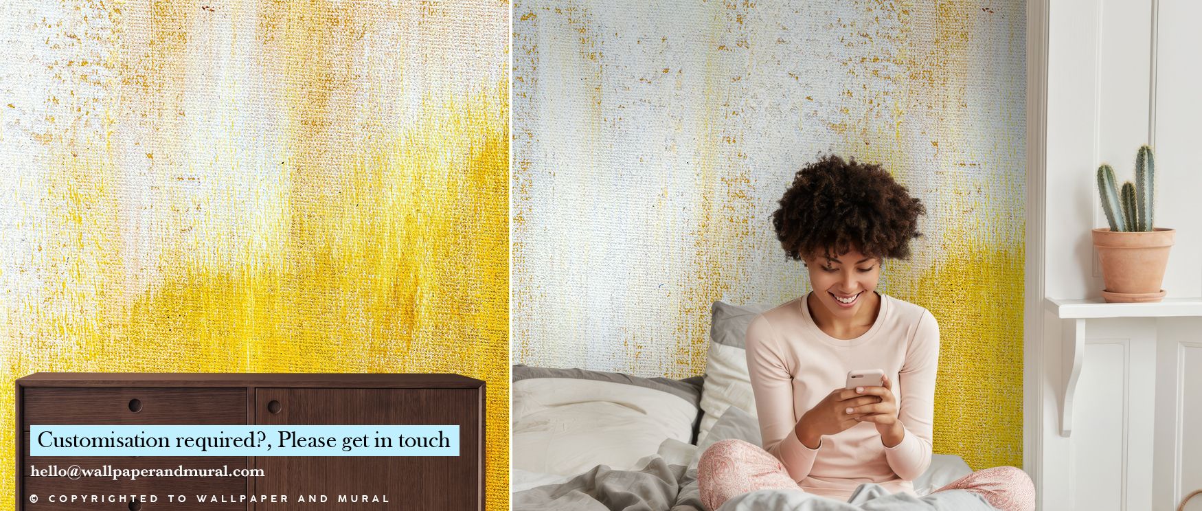 Bold artistry defines the Yellow Merge Wallpaper, radiant tones enriching interiors with atmosphere of refinement, surrounding bedrooms, dining areas, or hallways with balance that inspires brightness and timeless energy. 