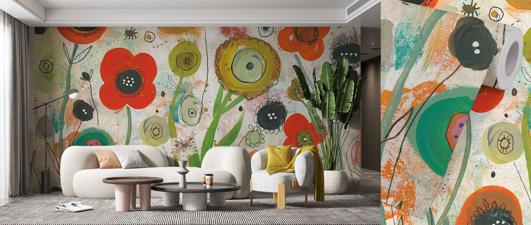 Artistic tones scatter into soft layers, sustaining imagery alive with sophistication. Abstract Garden I Wallpaper sustains offices or dining areas with atmosphere enriched by refinement, ensuring interiors glow with artistry shaped by imagination. 
