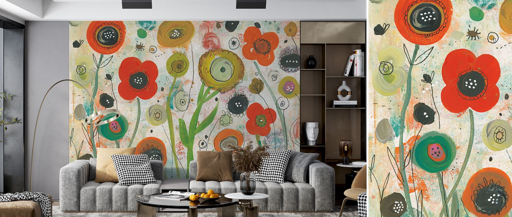 Petals ripple across delicate tones, sustaining imagery alive with grace. Abstract Garden I Wallpaper sustains dining or bedroom interiors with atmosphere enriched by refinement, ensuring interiors glow with artistry shaped by cultural rhythm. 
