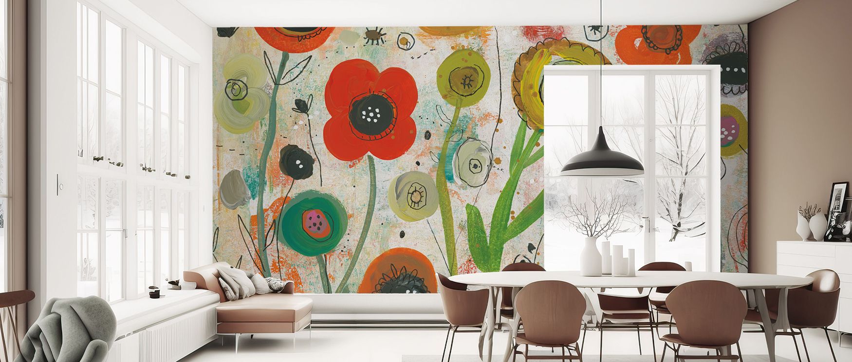 Soft palettes merge into bold forms, producing imagery alive with elegance. Abstract Garden I Wallpaper enriches lounges or offices with atmosphere steeped in balance, ensuring interiors glow with artistry shaped by imagination. 