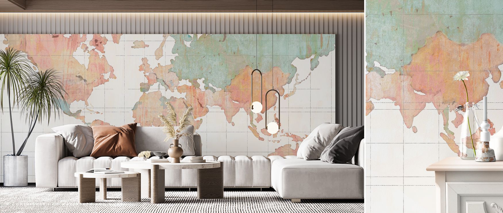 Lines define continents in delicate rhythm, producing imagery alive with harmony. Across the World Wallpaper enriches bedrooms or living spaces with atmosphere steeped in cultural refinement, ensuring interiors glow with artistry shaped by exploration. 