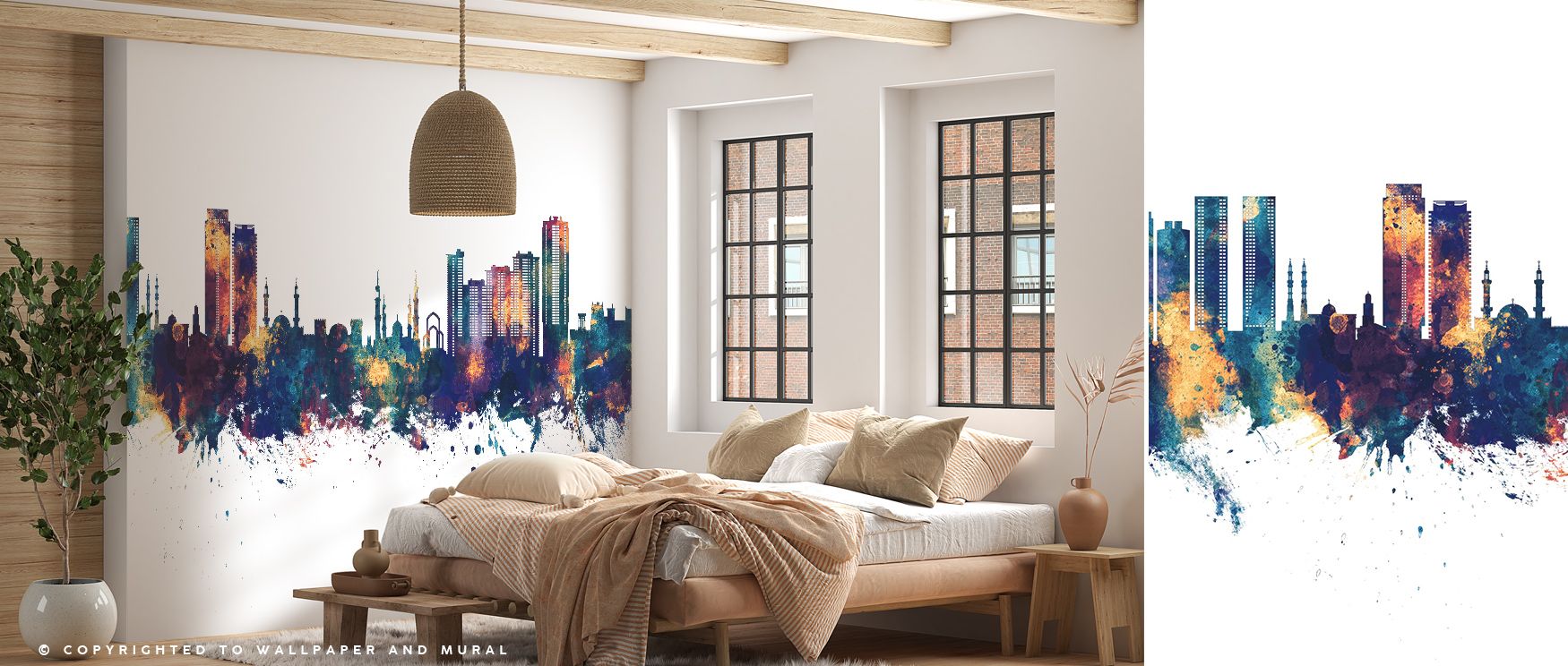 Skyline silhouettes shine within radiant tones, sustaining imagery filled with elegance. Ajman Skyline Blue & Bronze Wallpaper sustains offices or dining spaces with atmosphere enriched by culture, ensuring interiors glow with artistry shaped by refinemen