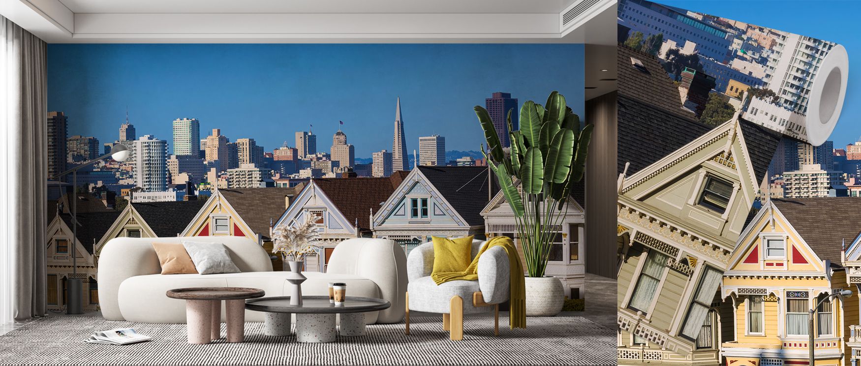 Architectural lines frame balanced vistas, sustaining imagery alive with elegance. Alamo Square San Francisco Wallpaper sustains offices or dining areas with atmosphere steeped in heritage, ensuring interiors glow with artistry shaped by tradition. 