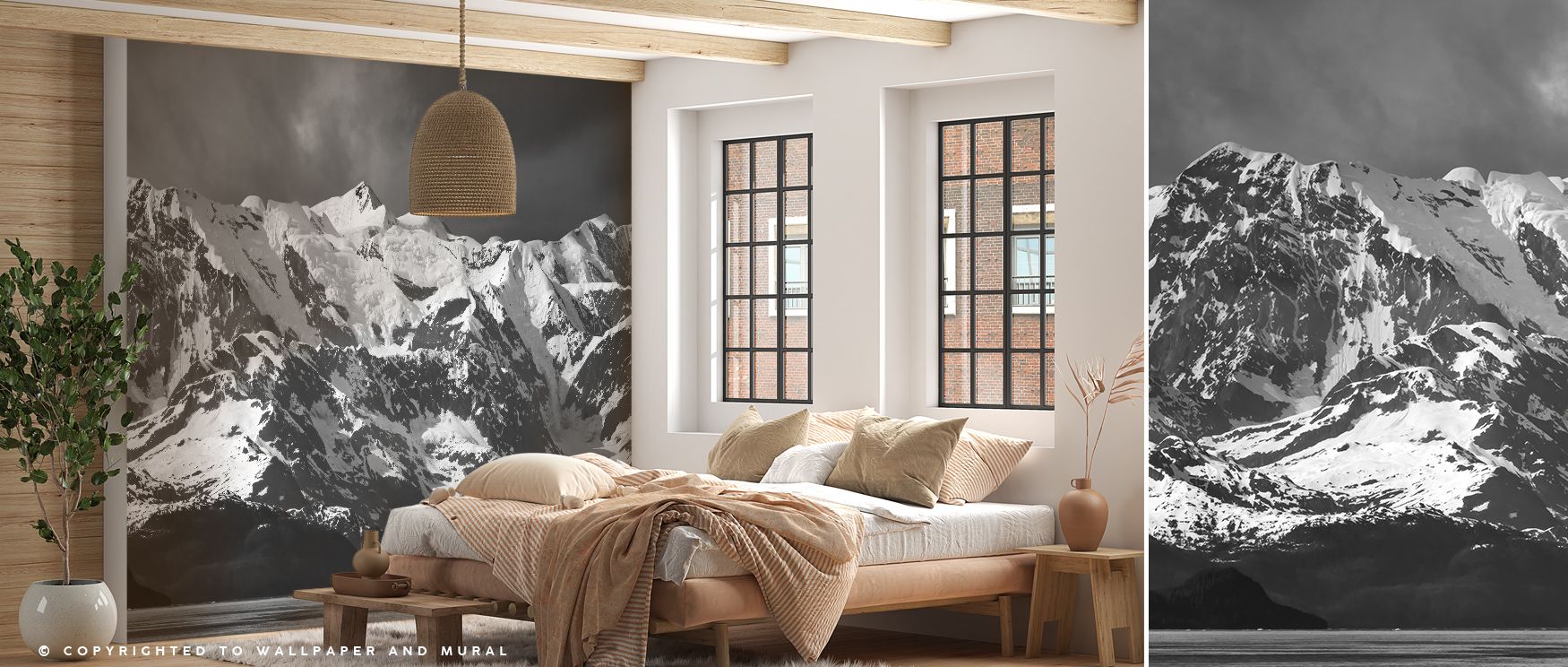 Mountains rise above reflective waters, producing imagery alive with tranquility. Alaskan Sound Wallpaper enriches bedrooms or lounges with atmosphere steeped in refinement, ensuring interiors glow with artistry shaped by nature and cultural grace. 
