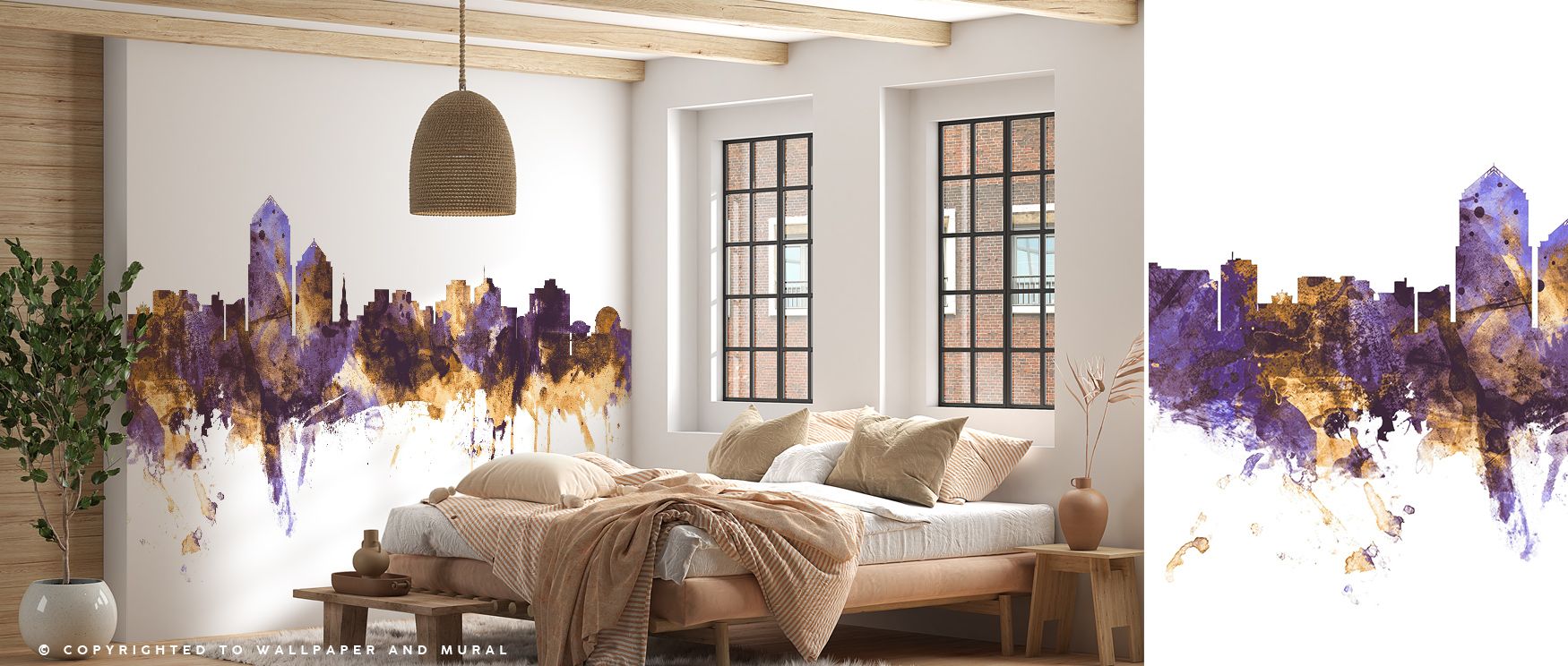 Golden accents shine through purple depth, producing imagery alive with refinement. Albuquerque New Mexico Skyline Purple & Gold Wallpaper enriches bedrooms or lounges with atmosphere steeped in culture, ensuring interiors glow with artistry shaped by her