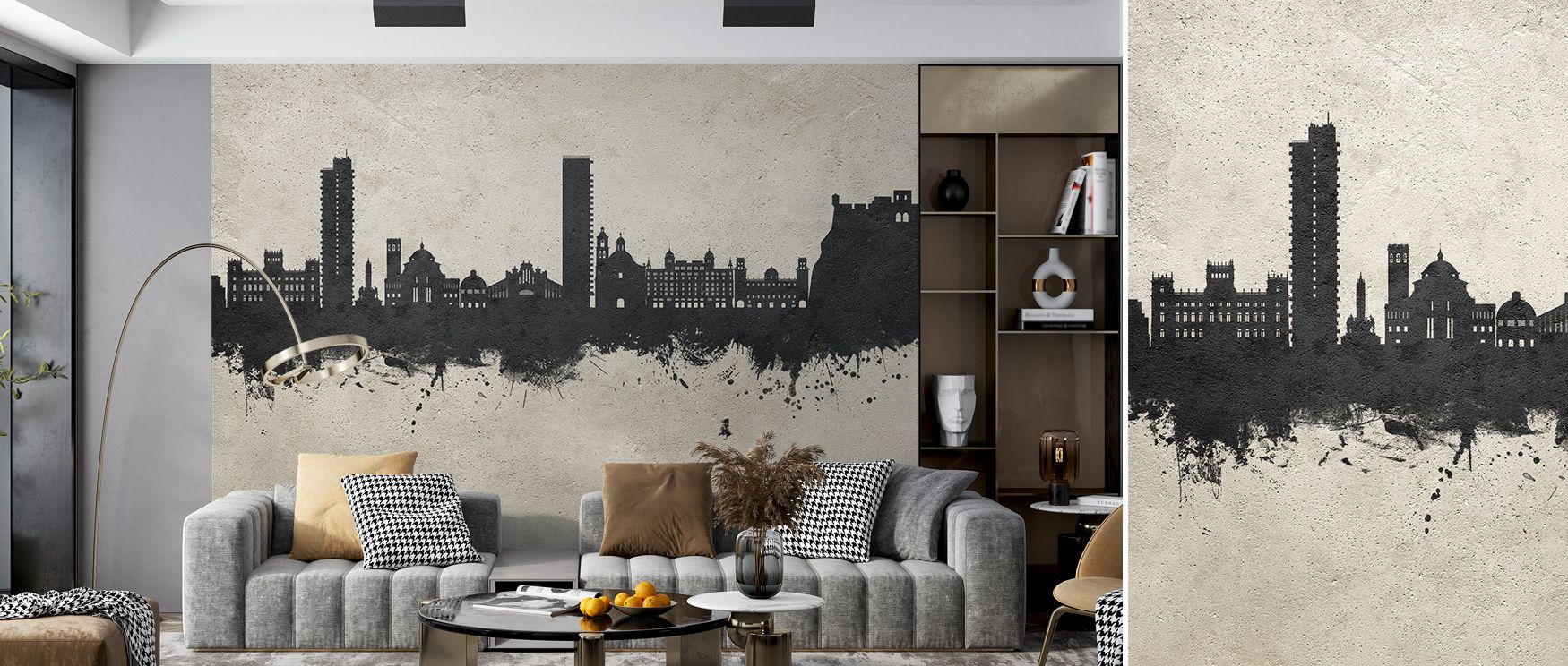 Gray horizons of Alicante Spain Skyline Concrete Wallpaper blend architecture with atmosphere, enriching lounges or dining areas through heritage-inspired detail and subtle balance, creating interiors filled with cultural resonance, permanence, and timele
