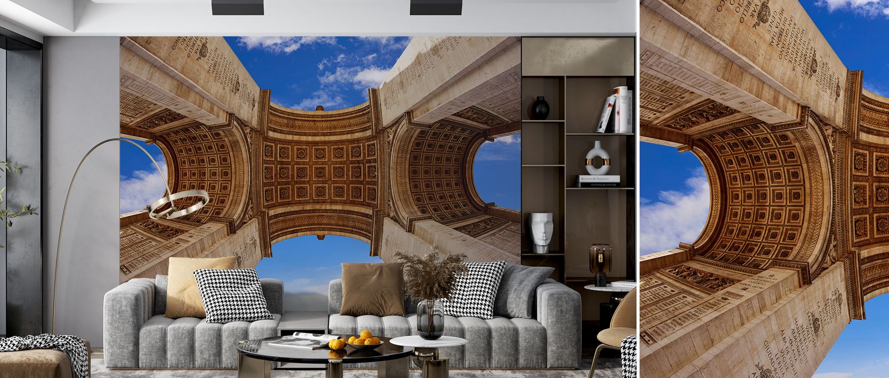 Refinement of Arc de Triomphe in Paris Wallpaper emerges through monumental presence, enriching living rooms or lounges with atmosphere guided by permanence, cultural grounding, and timeless resonance expressed in architectural balance and historical pois