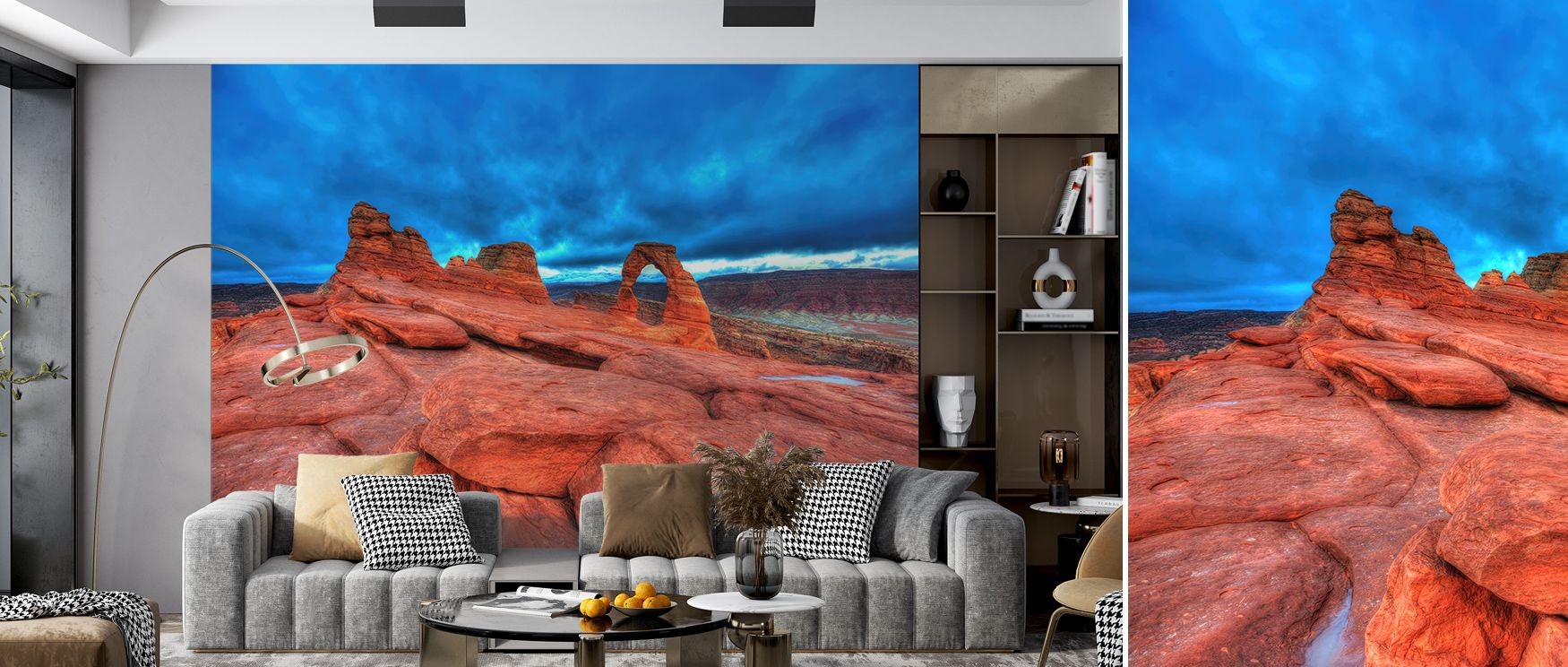 Balance glows in Arches National Park Wallpaper through contours shaped in harmony, enriching living rooms or bedrooms with atmosphere of cultural grounding, heritage presence, and serene majesty expressed across natural design layers. 